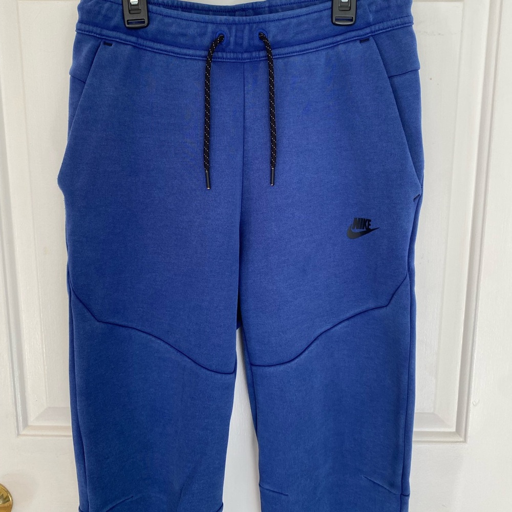 Nike Tech jogger sweat pants washed royal blue